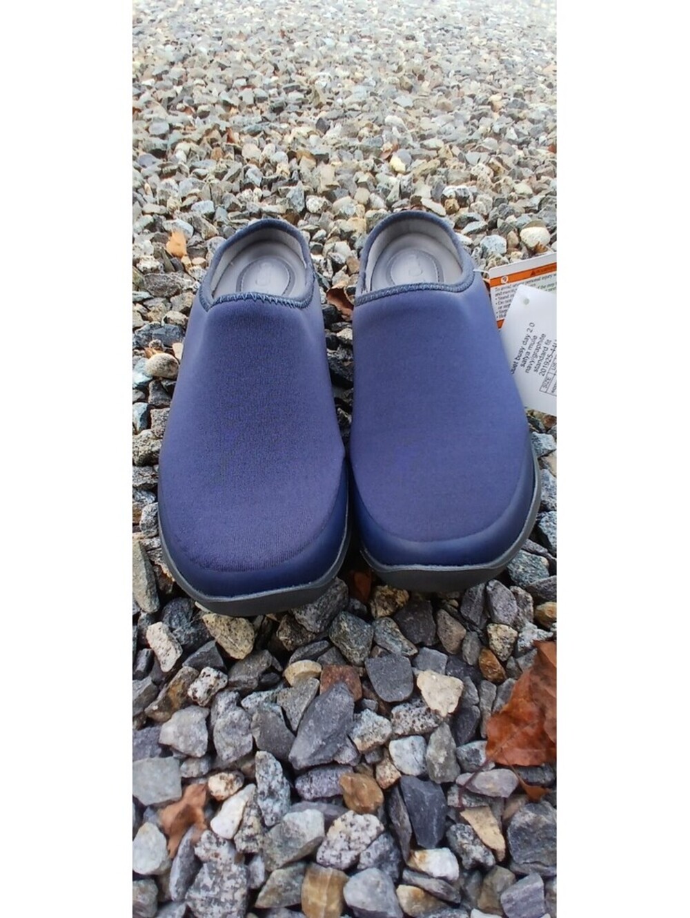 Women's CROCS duet busy day 2.0 mules Navy/Graphite size 8. NWT